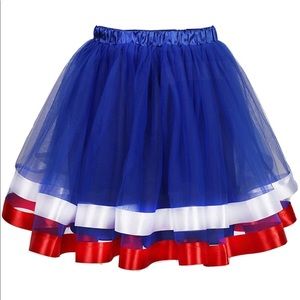Red White Blue Dance Skirt Costume